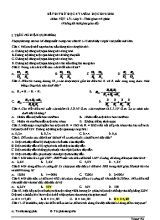 Đề thi thử học kỳ I môn Vật lý Lớp 9 - Năm học 2019-2020